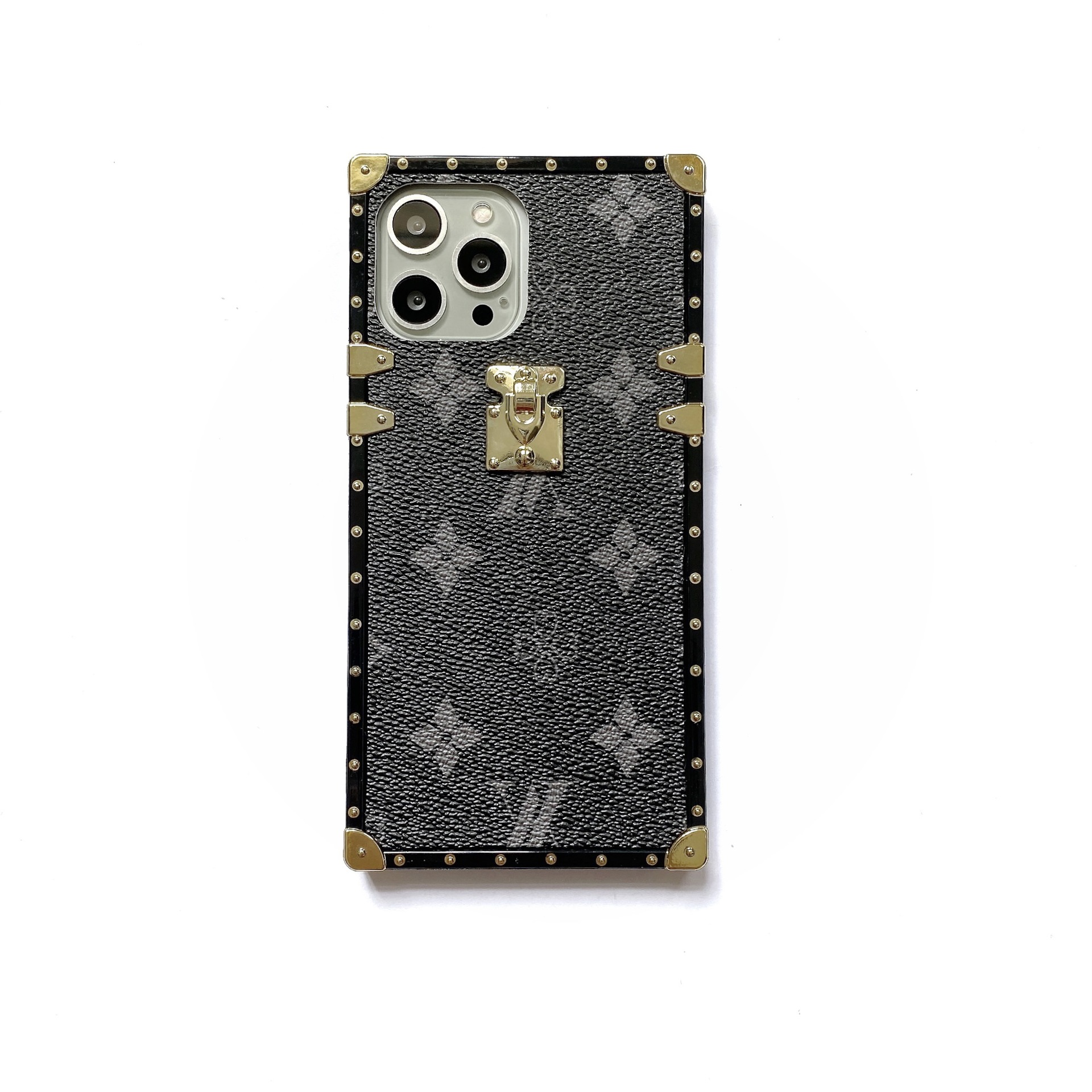 New Classic Phone Cases Square PU Leather Case  LV Case Phones Covers For iPhone Smart Phones