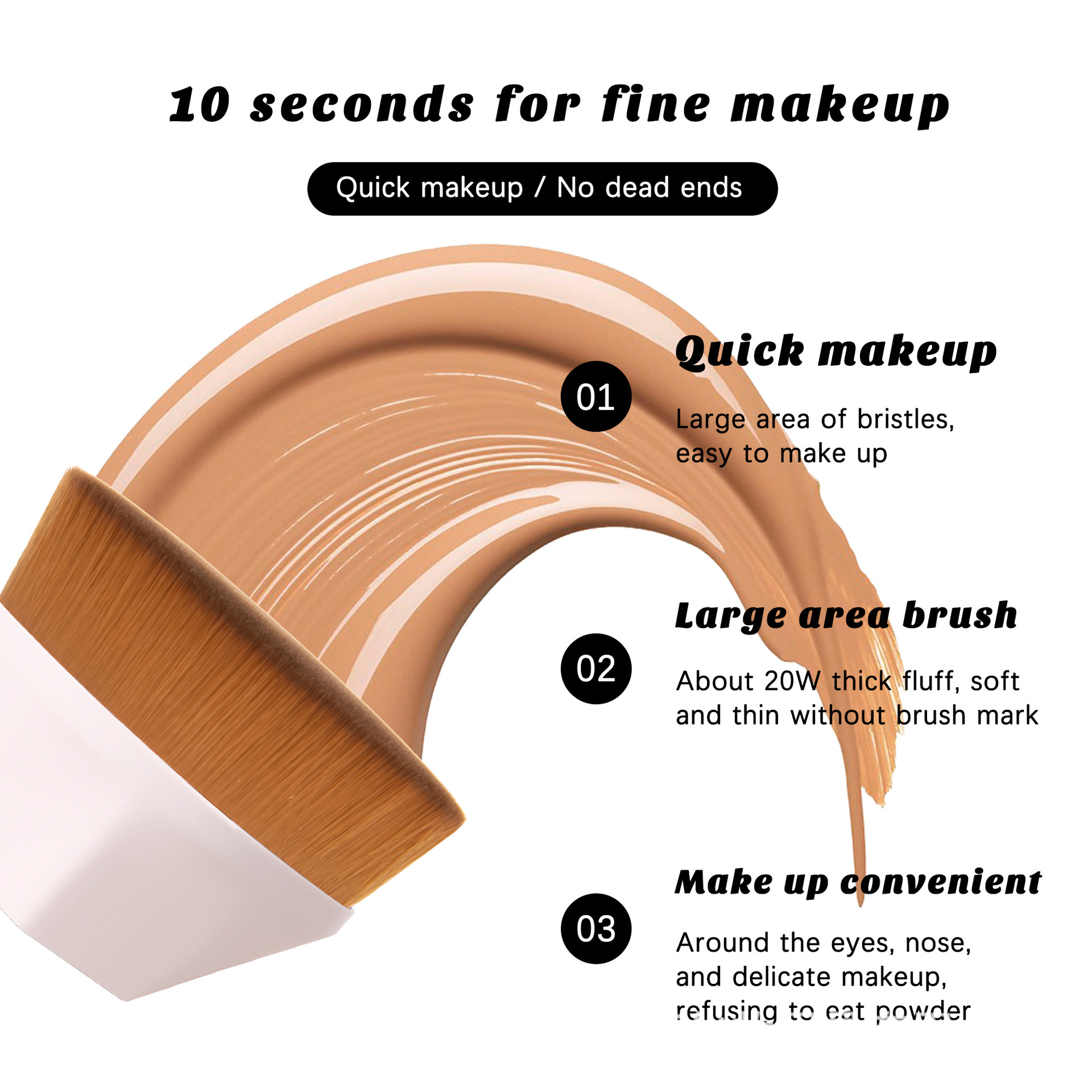 Magic Six Corners Makeup Brush Kabuki Flawless Foundation Brush For Liquid Make Up Brush Set Cosmetic Soft Makeup Brush