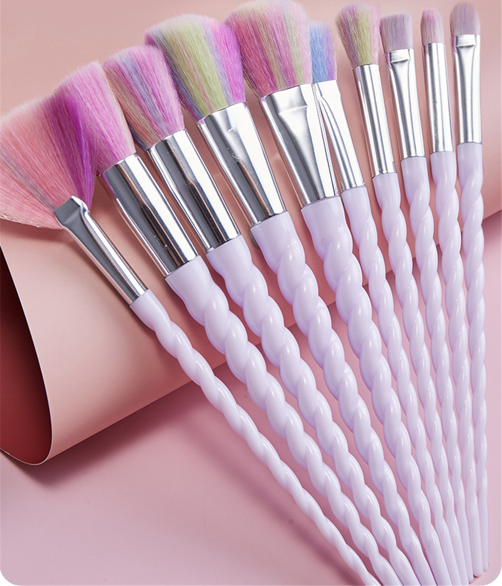 10PCS Unicorn Makeup Brushes Sets Maquiagem Foundation Powder Cosmetic Blush Eyeshadow Women Beauty