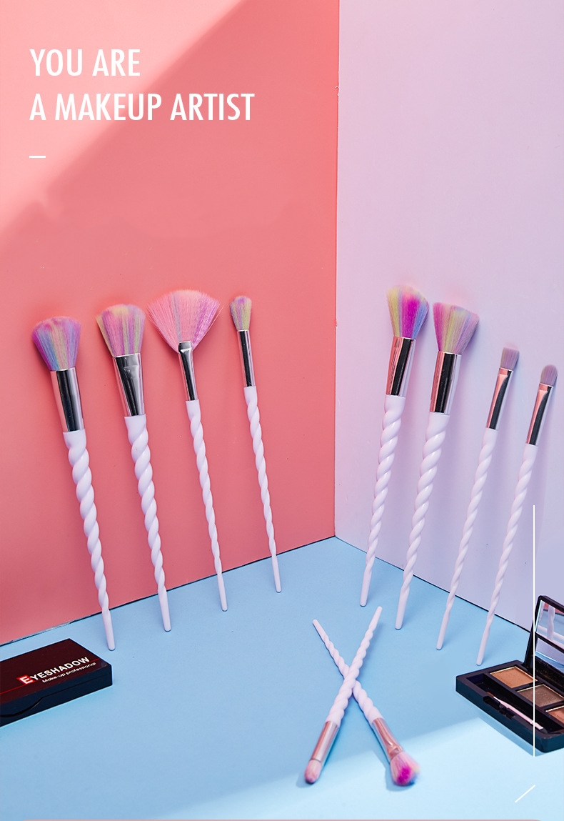 10PCS Unicorn Makeup Brushes Sets Maquiagem Foundation Powder Cosmetic Blush Eyeshadow Women Beauty