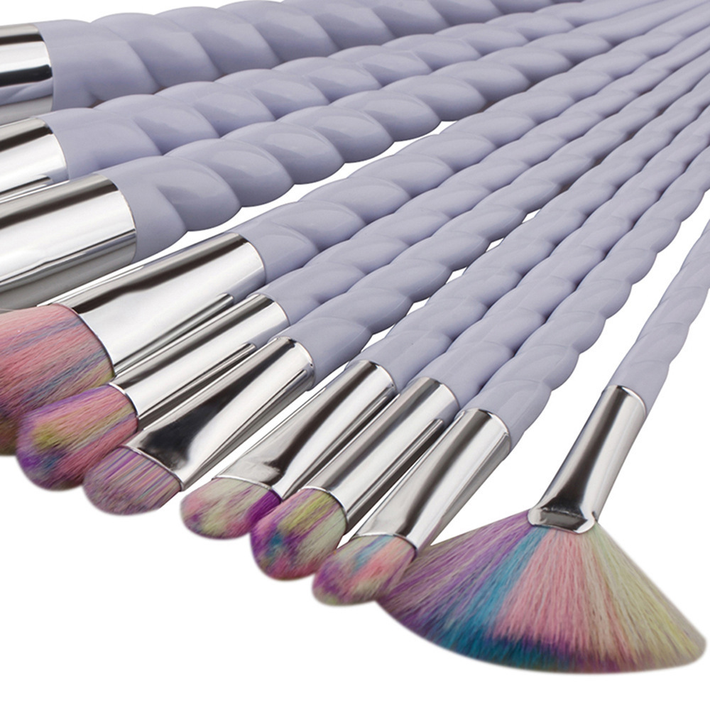 10PCS Unicorn Makeup Brushes Sets Maquiagem Foundation Powder Cosmetic Blush Eyeshadow Women Beauty