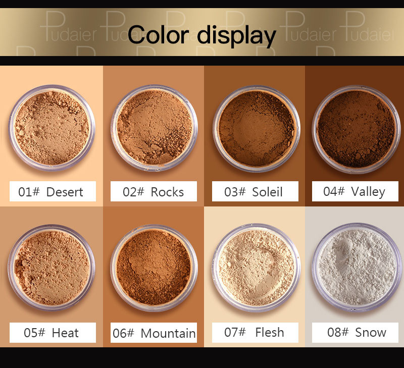 New Makeup Loose Powder Matte Mineral Oil-control Long-lasting Face Concealer Finishing Bronzer Contour Loose Setting Powder