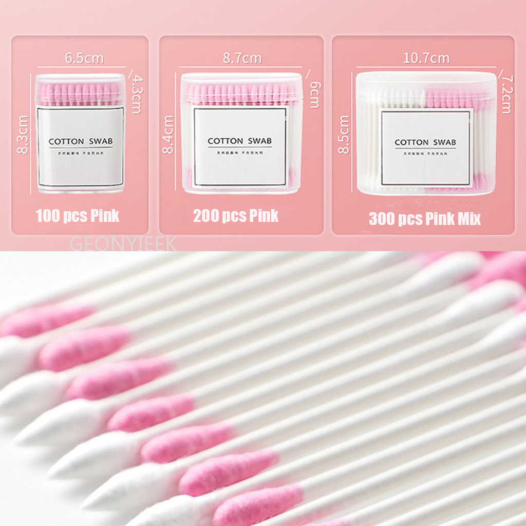100/200/300Pcs Disposable Home Dual Heads Ear Cleaning Makeup Tools Cotton Swabs Buds Nose Ears Cleaning Tools