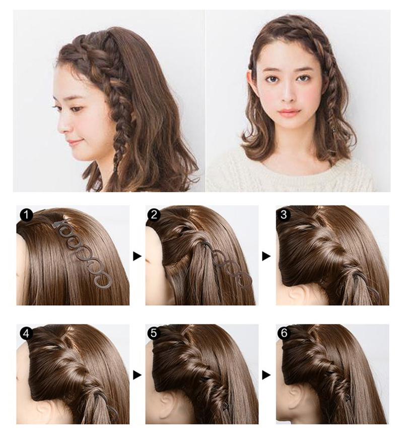 7PCS/Set Magic Donut Bun Maker DIY Hair Accessories Braid Styling Hairpins Barrettes Twist Hair Clips Hairstyle Braiding Tools