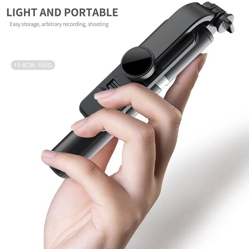 New Wireless Bluetooth Selfie Stick  With Fill Light Shutter Foldable Tripod Remote Control For IOS Android Smart Phones