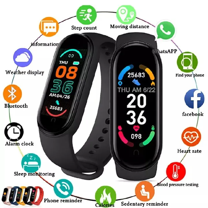 New M6 Smart Band Men Fitness Smart Watches Sports Tracker Smartwatch For Smart Phones