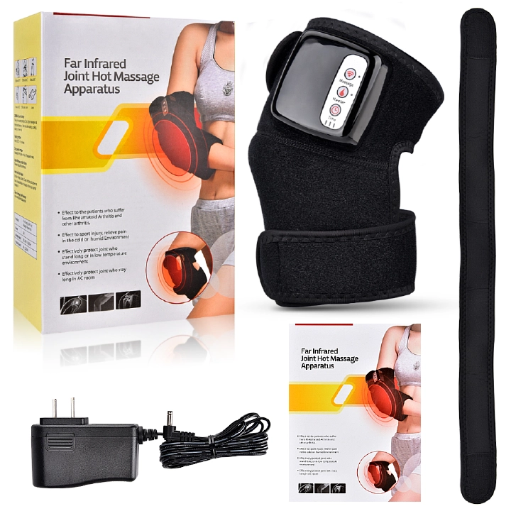 Electric Heating Knee Massager Far Infrared Joint Physiotherapy Elbow Knee Pad Vibration Massage Pain Relief Health Care
