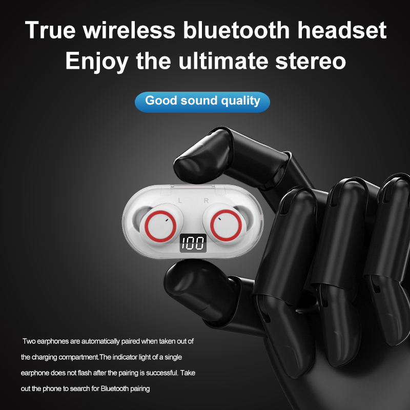 New Y50Pro Bluetooth Earphones TWS LED Display Wireless In-ear Earbuds Handfree HiFI Stereo Sport Earpods Music Earphones