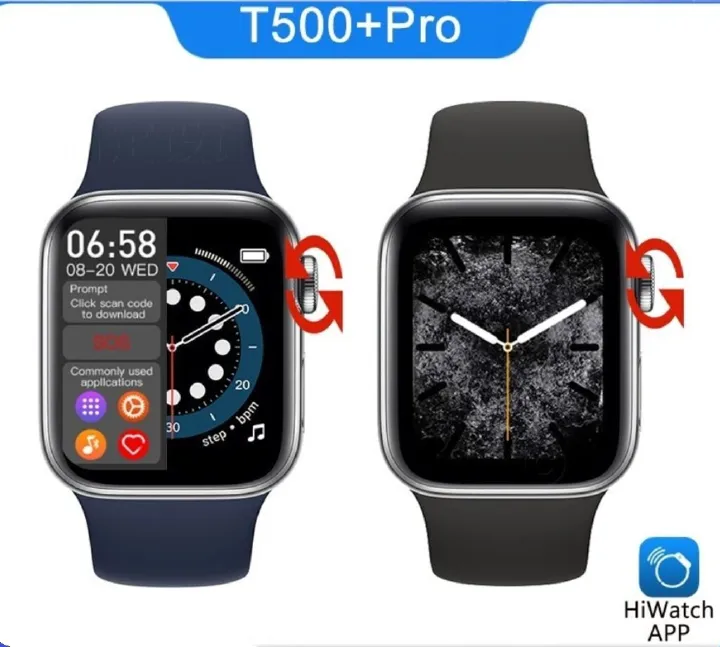 New Hiwatch Pro T500+Pro Smart Watches Series 6 Smartwatch Bluetooth Call Health Fitness Bracelet with Scroll Button