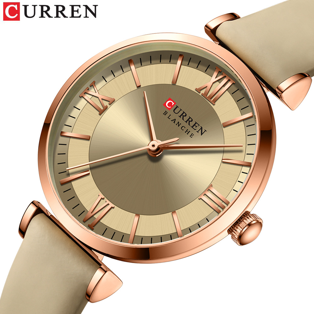 NEW CURREN Watches Women's Quartz Watch Women Watches Leather Wrist watches Fashionable Classic Clock