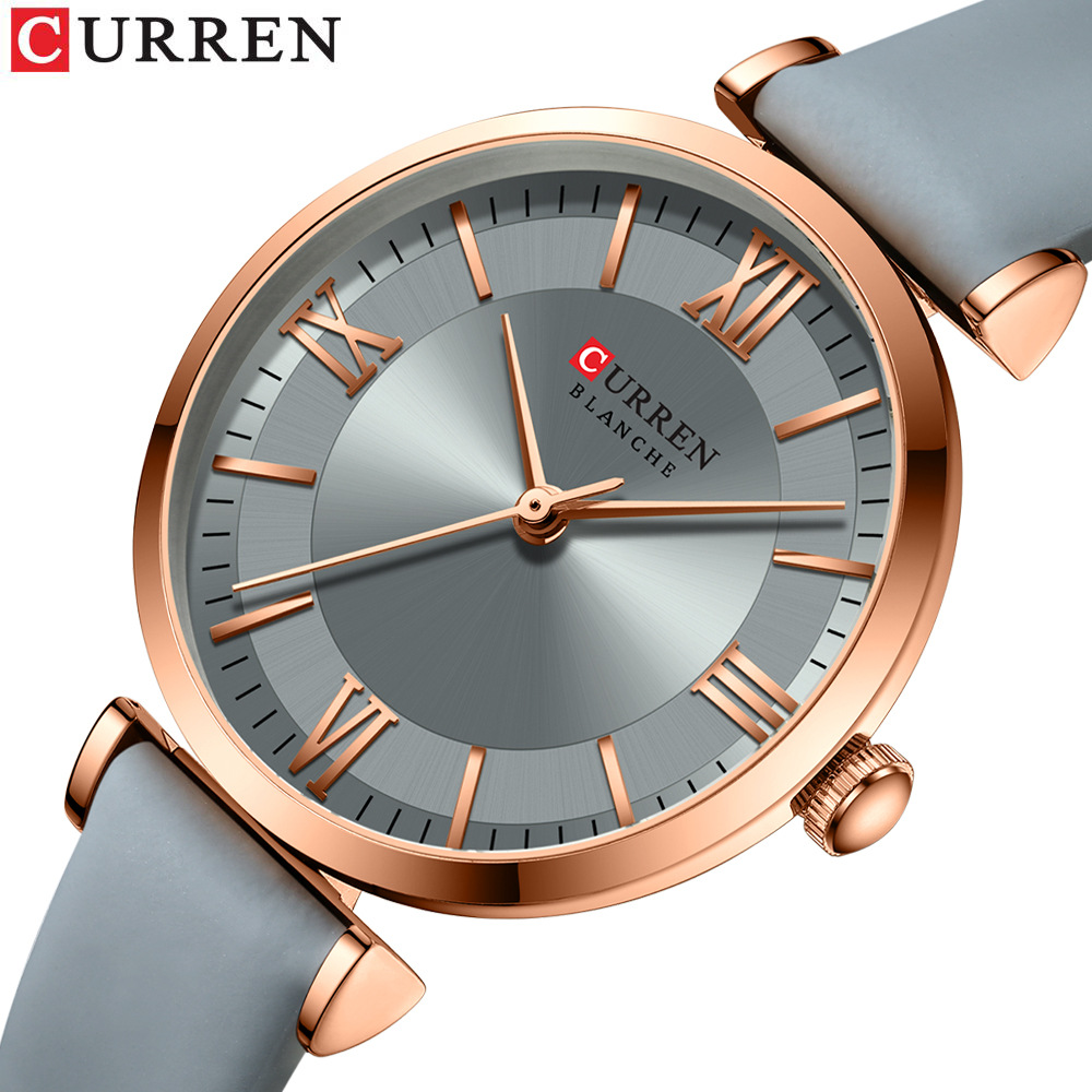 NEW CURREN Watches Women's Quartz Watch Women Watches Leather Wrist watches Fashionable Classic Clock