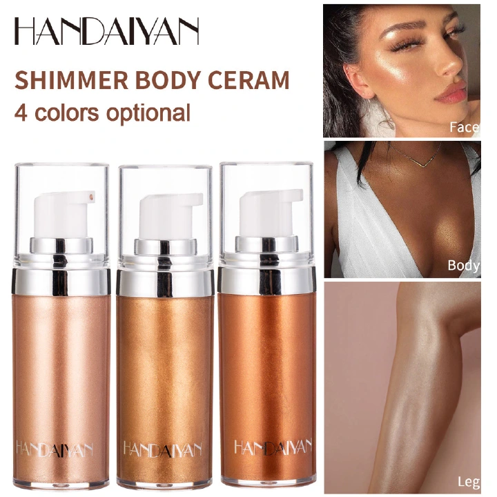 HANDAIYAN Liquid Highlighter Makeup Face Legs Brightener Concealer Body Highlighter Liquid Glitter Bronzer Face Glow Cosmetics