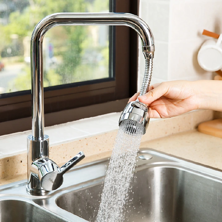 New 360 Rotating Kitchen Faucet Extender High Pressure Faucet Aerator Water Saving Tap Nozzle Shower Faucet Sink Kitchen