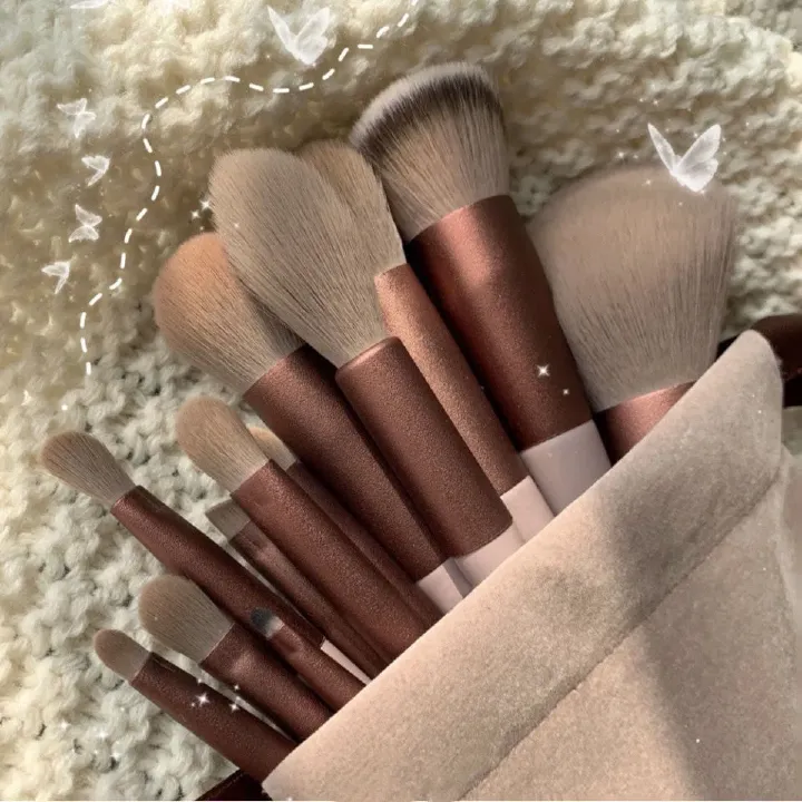 New 13Pcs Makeup Brush Set Foundation Powder Eyebrow Eyeshadow Blending Blush Brushes Beauty Make Up Kit Tool