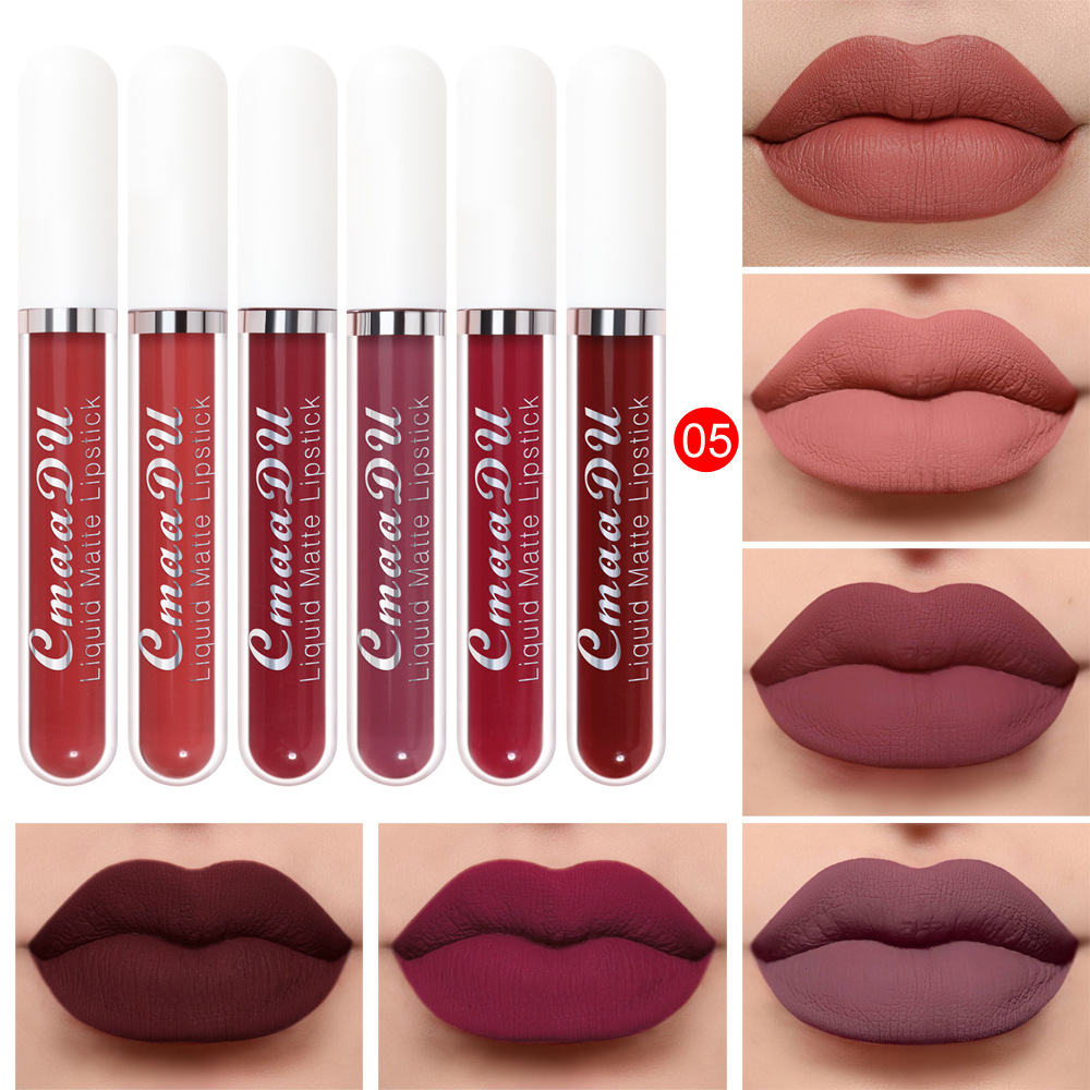 6PCS/Set Lipsticks Matte Lip Gloss Sets Makeup Lasting Velvet Liquid Lipstick Set Cosmetic