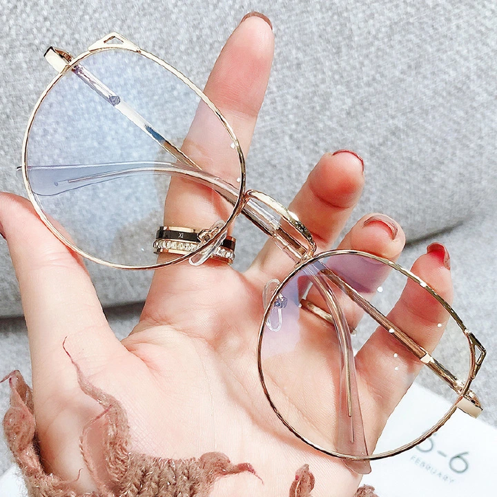 Office Anti Blue Light Computer Glasses Cat Eye Reading Glasses Short Sighted Glasses Eyeglasses Myopia glasses Alloy Frame