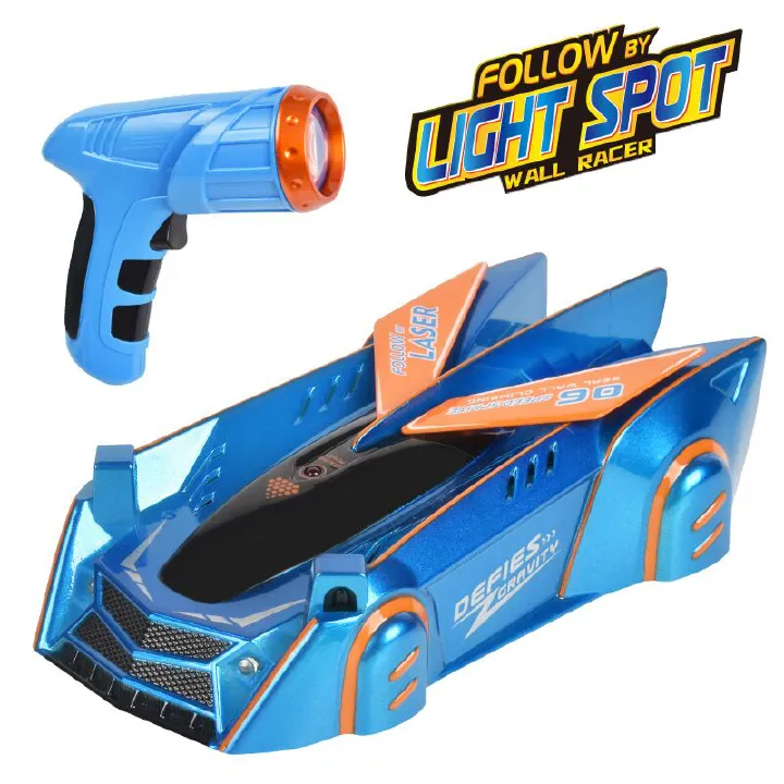 RC Car Stunt Infrared Laser Tracking Wall Ceiling Climbing Follow Light Remote Control Car Electric Anti Gravity Car Toys Play Vehicles Gift