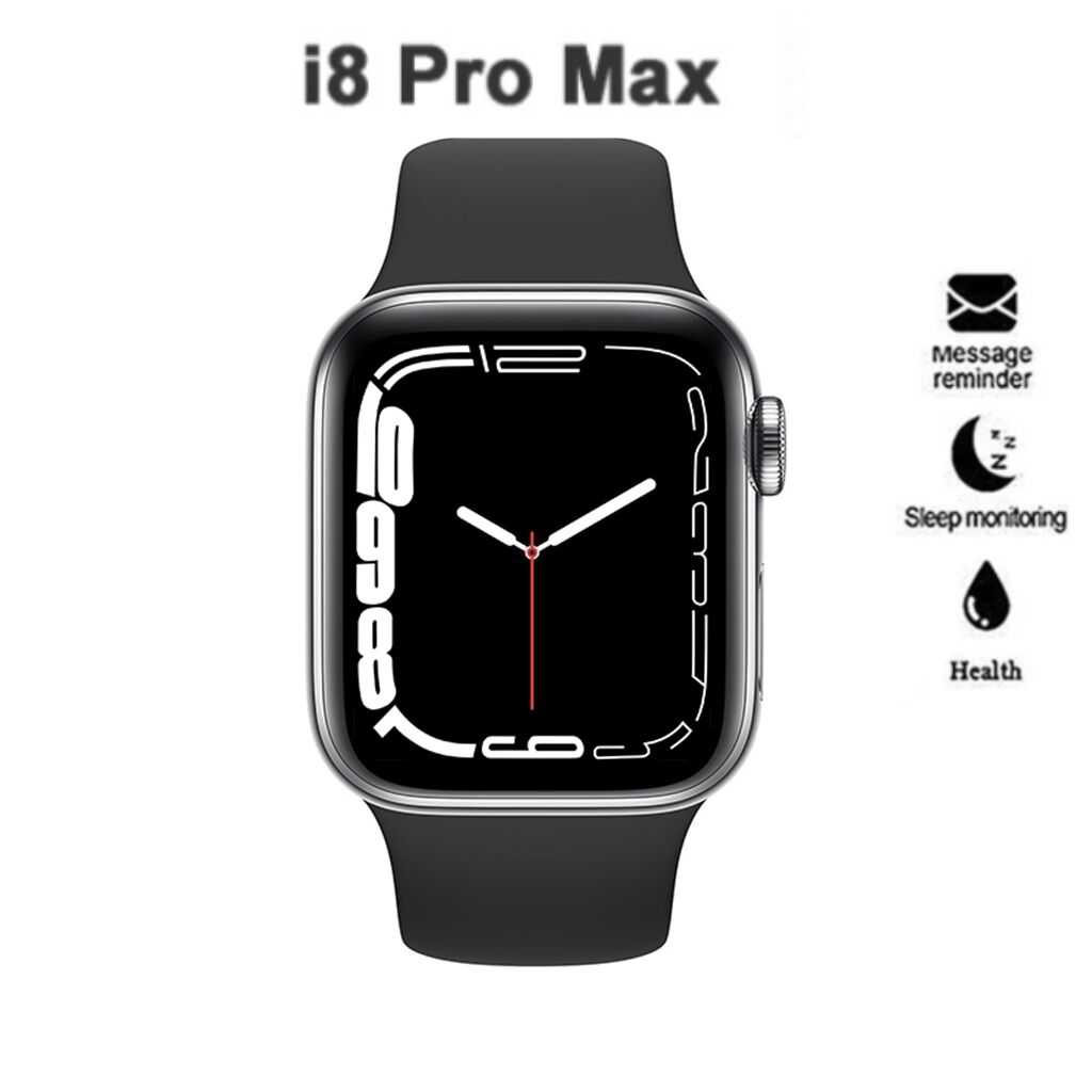 New Arrival i8 Pro Max Smartwatch Bluetooth Call Smart Watches Health Monitor Fitness Bracelet Scroll Button Smart Band