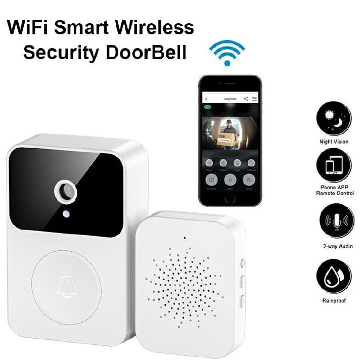 Wireless Doorbell WiFi Outdoor HD Camera Security Door Bell Night Vision Video Intercom Voice Change Home Monitor Door Phone Wireless Doorbell WiFi HD Camera Security Door Bell Night Vision Home Secur