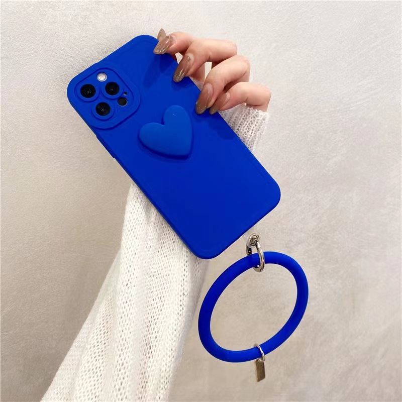 New Luxury heart Wrist Ring Phone Case For iPhone Huawei Samsung OPPO Phone Covers Hanging Cover
