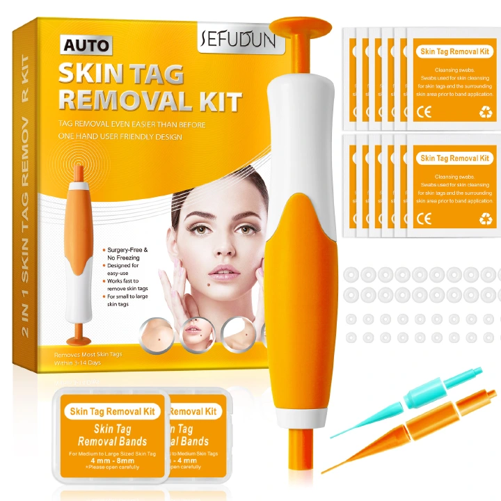2 IN 1 Auto Skin Tag Remover Kit  Adult Mole Stain Wart Remover Micro Skin Tag Removal Device  Skin Care Pen Removal Set