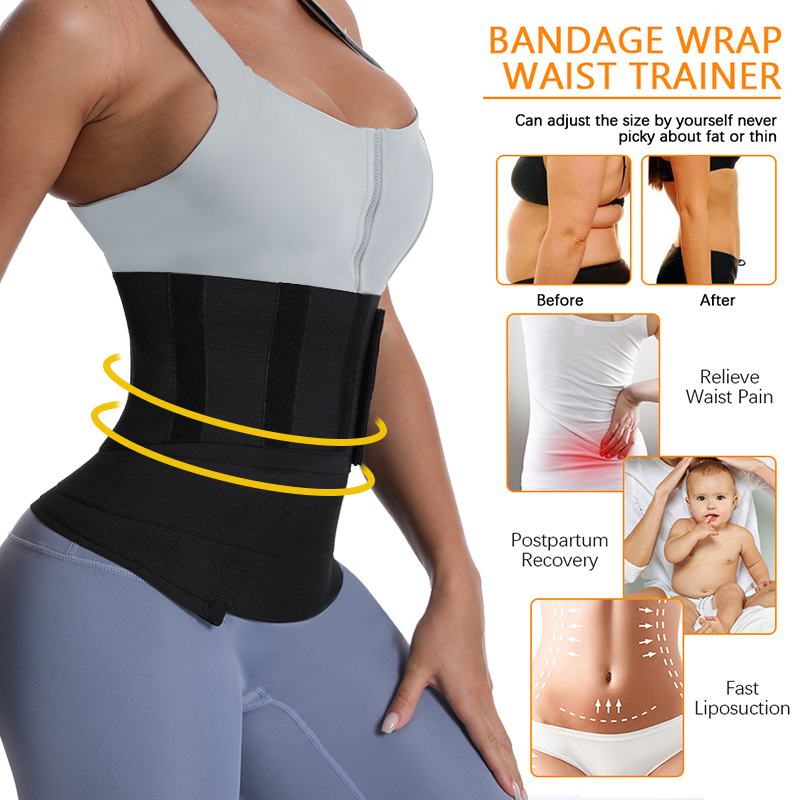 New Arrivals Waist Trainer Bandage Wrap Shaperwear Belt Women Slimming Tummy Belt Corsets Stretch Bands Body Shaper Snatch me up