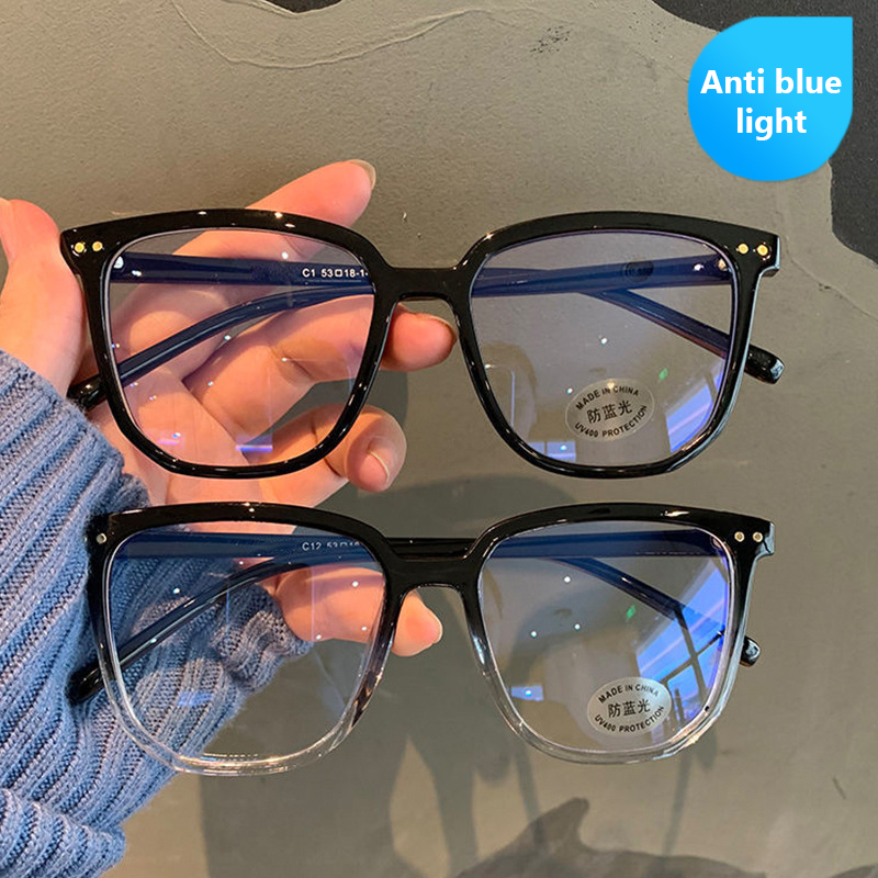 New Anti Blue Light Glasses Transparent Computer Glasses Frame Women Men Square Eyewear Blocking Glasses Optical Spectacle Eyeglass Eyewear frames Gradient as pictureGradient,as picture