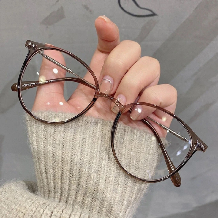New Unisex Round Anti Blue Light Glasses For Men Women Leopard Computer Glasses Frame Optical Spectacle Eyeglass