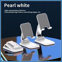 New Foldable Metal Desktop Mobile Phone Stand For iPad iPhone Smartphones Support Tablet Desk Cell Phone Portable Holder Bracket White