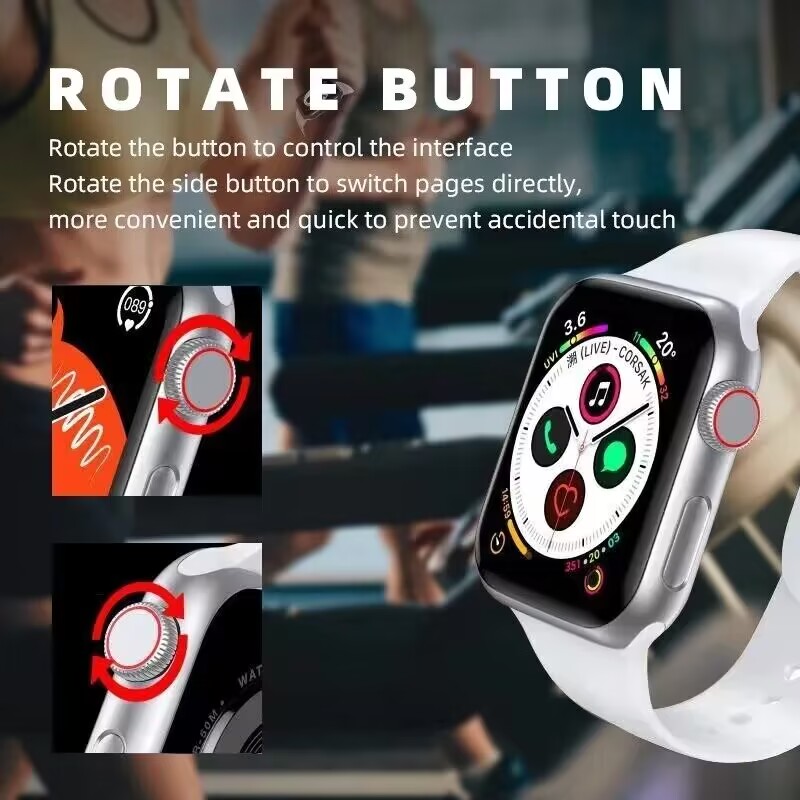 New Arrival i8 Pro Max Smartwatch Bluetooth Call Smart Watches Health Monitor Fitness Bracelet Scroll Button Smart Band