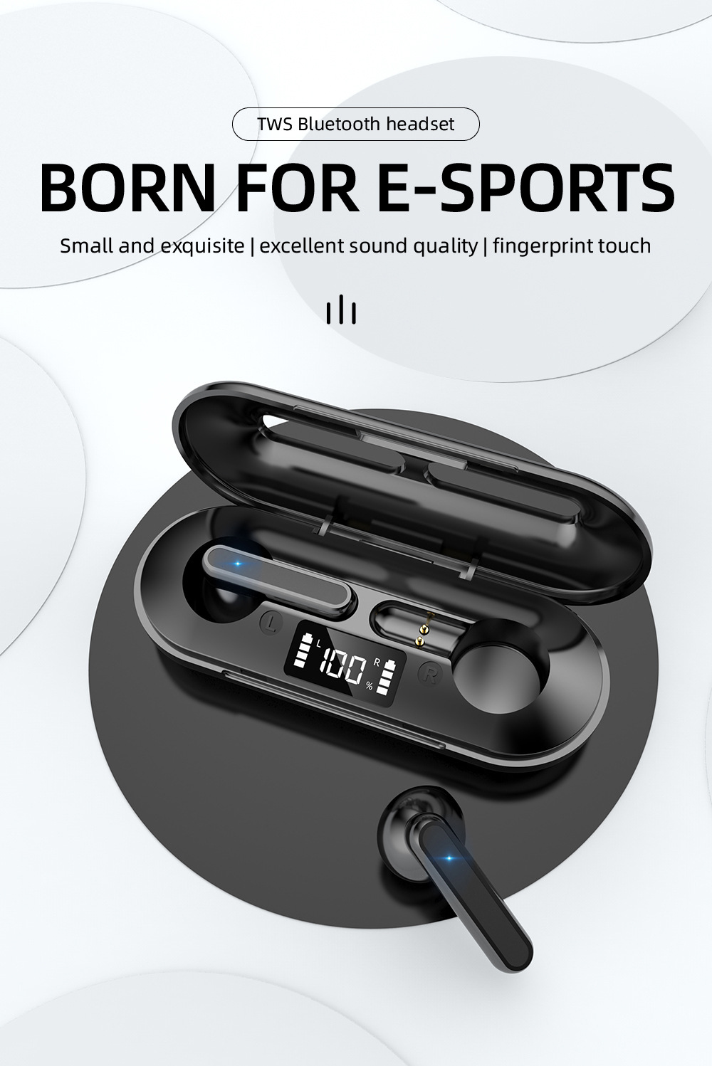 K80 TWS Bluetooth Earphones Wireless Earphone With Display Stereo Sports Waterproof Dual Speakers Earpods Headsets With Mic