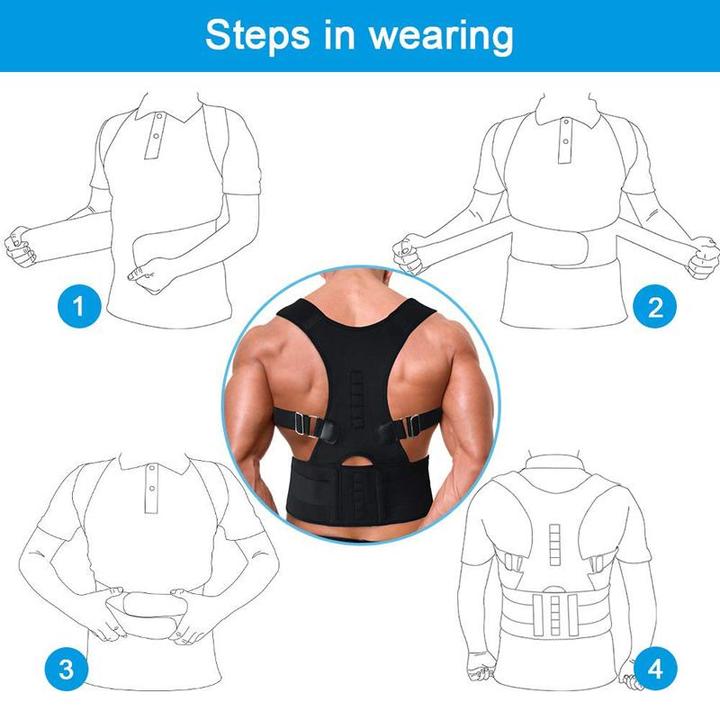 Adjustable Magnetic Therapy Posture Corrector Brace Shoulder Back Support Belt