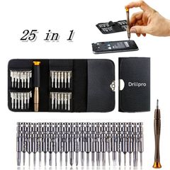 25-in-1 Head Screwdriver Set with Storage Bag Repair Tool Set for Cellphone PC Fix Silver FREE SIZE