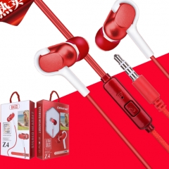 KiliFun Collection Z4 Earbuds/Earphone Stereo 3.5mm wired control with mic and button red