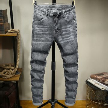 KiliFun Selection Fashion Men's Slim Straight Denim Trousers Elastic ...