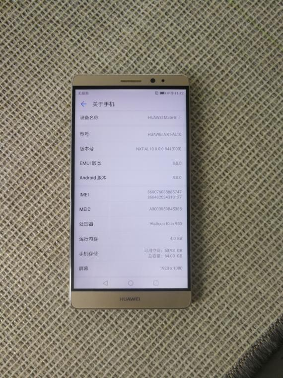 Huawei Mate 8 4GB+64GB Dual SIM 4G Lite Smartphone Android Mobilephone Refurbished
