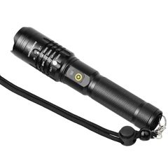 Hot!KiliFun Collection Outdoor Tactical Flashlight Rechargeable Torch Led P50 Powerful Torch 5 Modes with 2 Batteries 2500mAh+2500mAh Torch Light + Power Bank