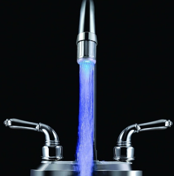 New LED Light kitchen Water Shower Spraying Head Faucet Bathroom