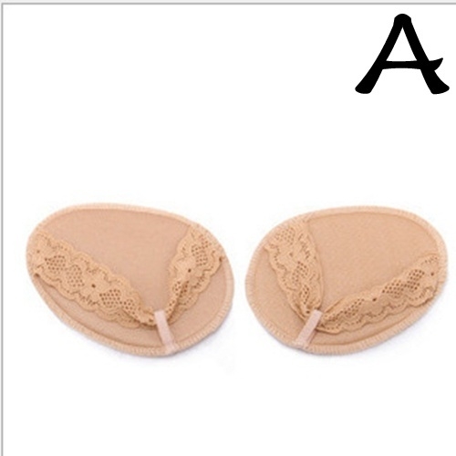 4 Pairs Fashion Ladies Forefoot Invisible High Heeled Shoes/Slip Resistant Half Yard Pads black