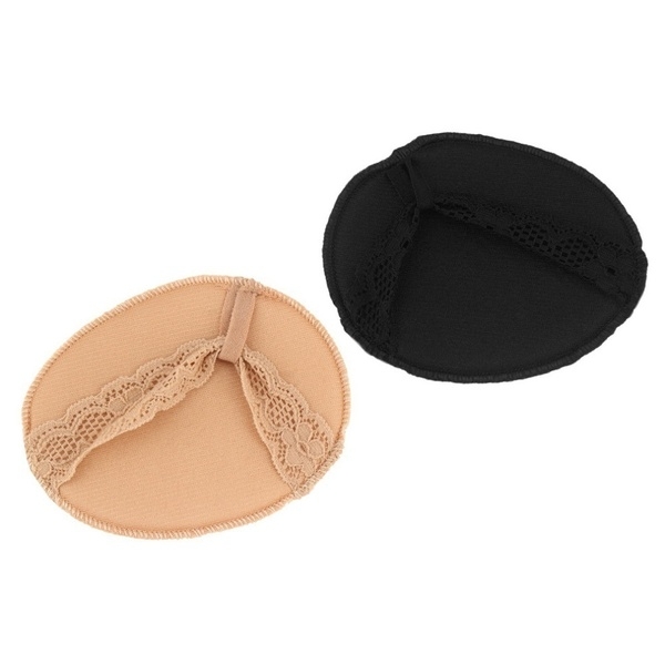 4 Pairs Fashion Ladies Forefoot Invisible High Heeled Shoes/Slip Resistant Half Yard Pads black