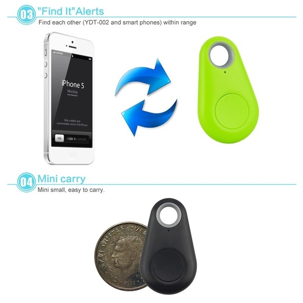 Pet Mini Gps Smart Bluetooth GPS Tracker Alarm Mini Gps Tracker for Dogs No Battery