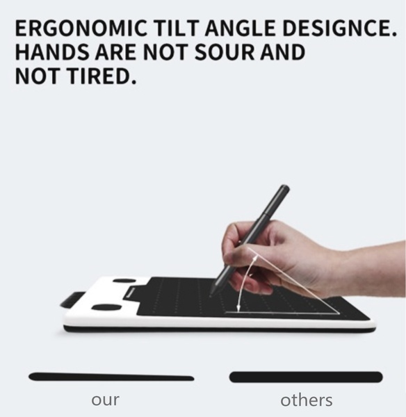 Graphics Drawing Tablet Board 6x3.7" Ultra-thin Creative Draw Digital Plate for Android Phones