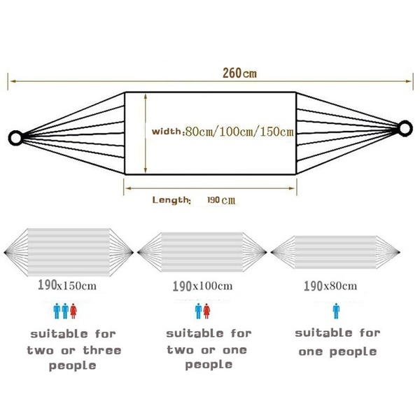 Portable Durable Comfortable Woven Nylon Rainbow Swing Hammock Outdoor Camping Supplies Support Up