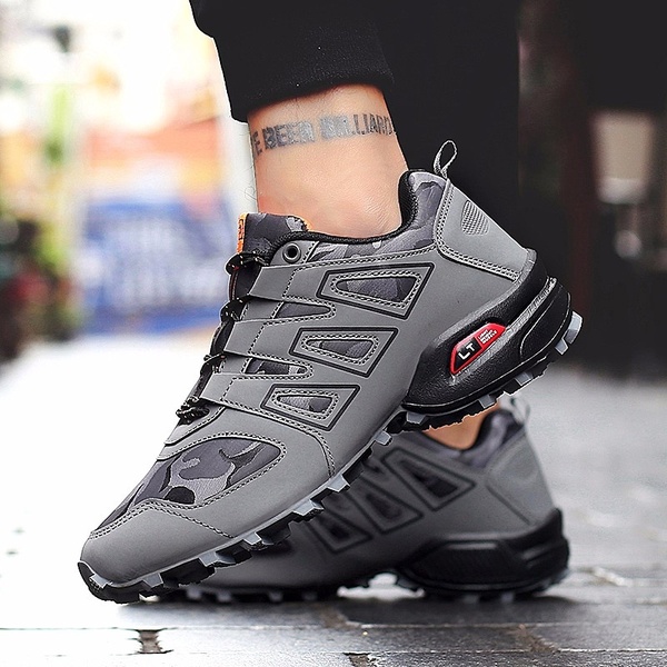 Mens Skid Resistant Hiking Shoes Waterproof Mountain Boots Climbing Shoes Outdoors