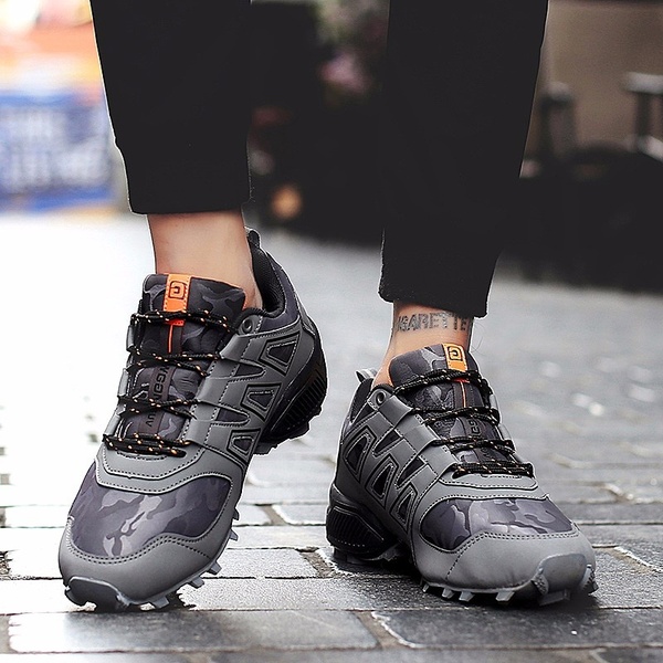 Mens Skid Resistant Hiking Shoes Waterproof Mountain Boots Climbing Shoes Outdoors