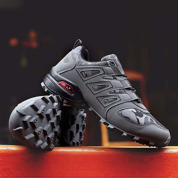 Mens Skid Resistant Hiking Shoes Waterproof Mountain Boots Climbing Shoes Outdoors