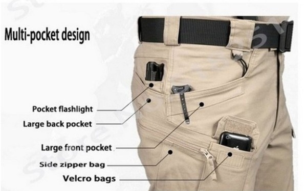 Men&apos;s Outdoor Sports Trekking Pants Tactical Military Sweatpants Fighting Multi-pocket Pants