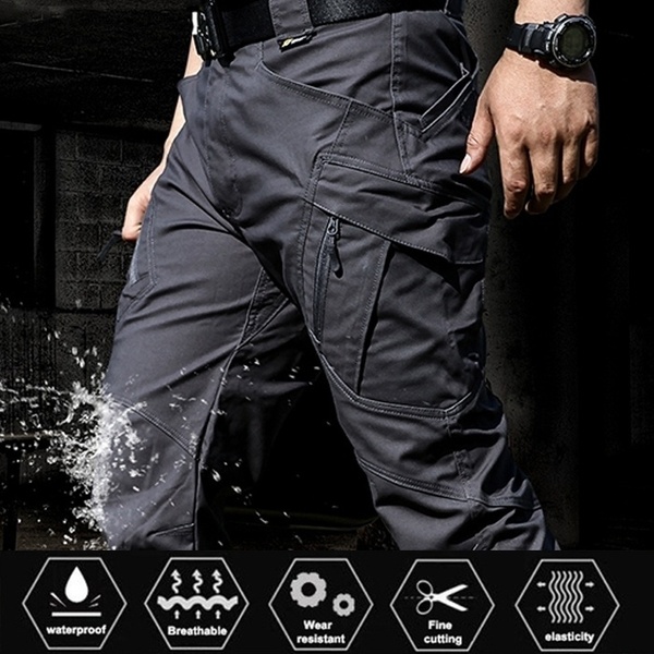 Men&apos;s Outdoor Sports Trekking Pants Tactical Military Sweatpants Fighting Multi-pocket Pants