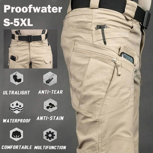 Men&apos;s Outdoor Sports Trekking Pants Tactical Military Sweatpants Fighting Multi-pocket Pants