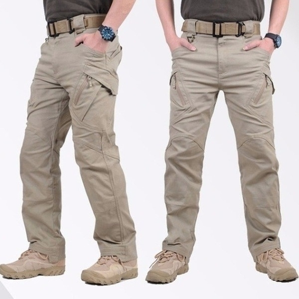 Men&apos;s Outdoor Sports Trekking Pants Tactical Military Sweatpants Fighting Multi-pocket Pants